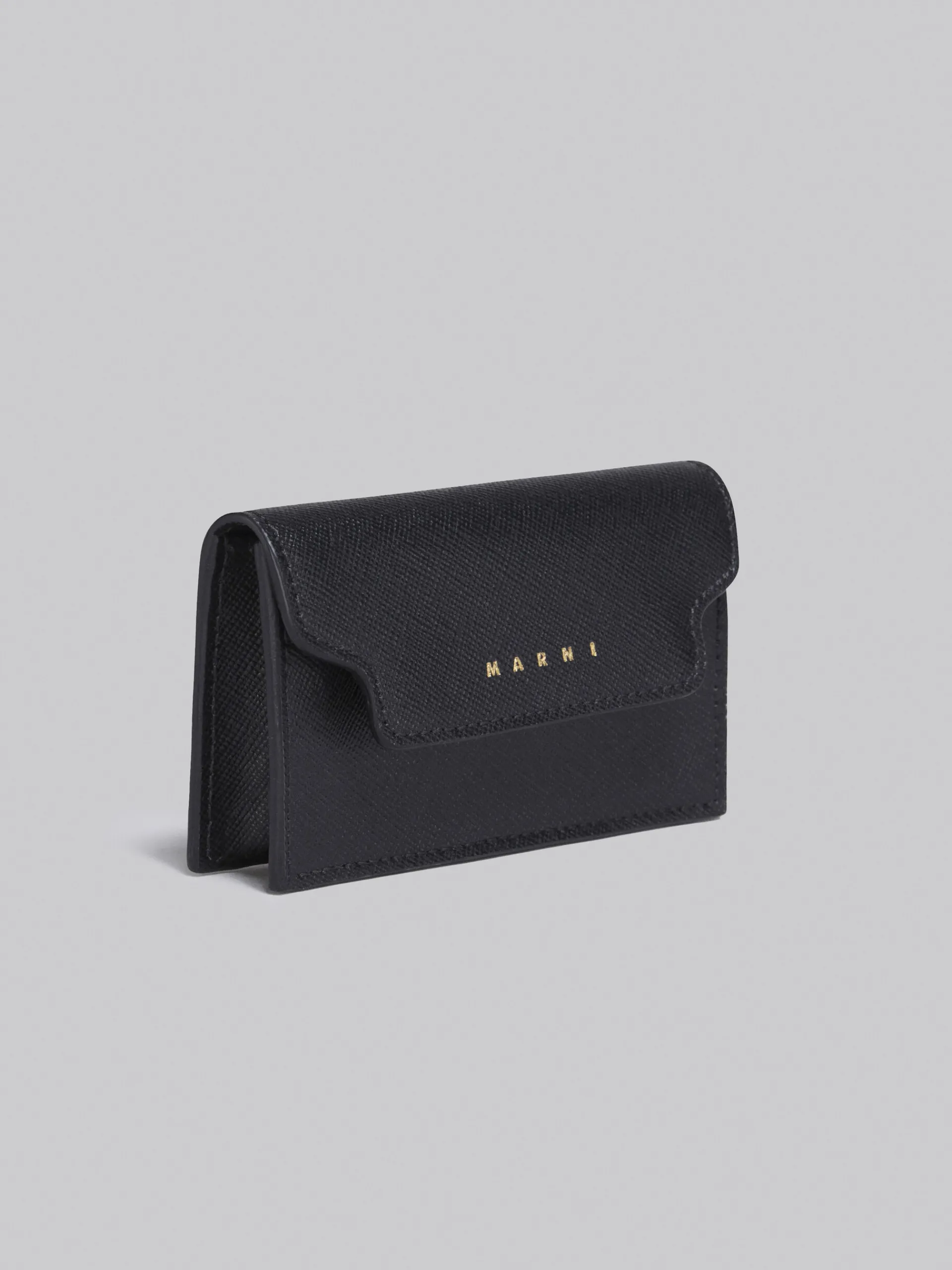 Wallets & Small Leather Goods>Marni Saffiano Leather Business Card Case BLACK
