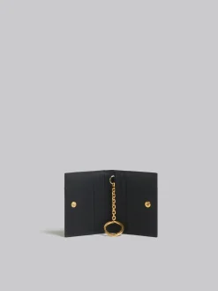 Wallets & Small Leather Goods>Marni Saffiano Leather Cardholder BLACK