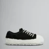 Sneakers>Marni Black Teddy Tennis Sneaker LILY WHITE/BLACK