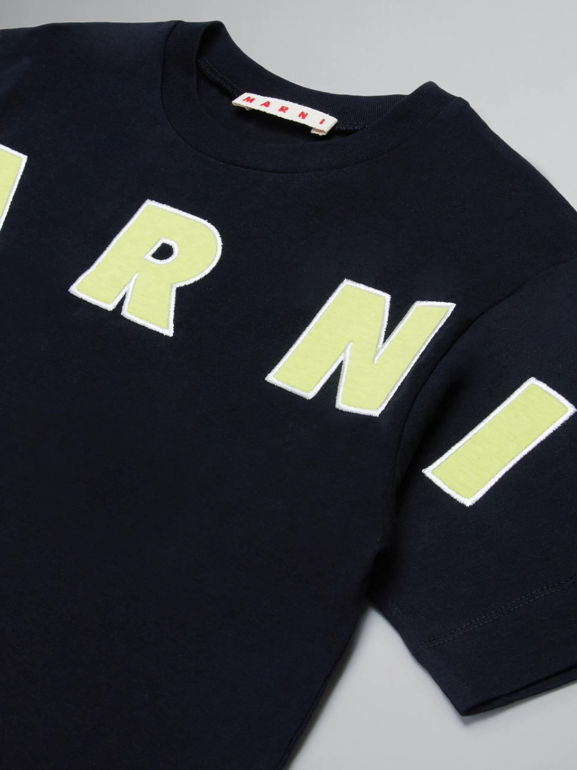 Kids>Marni T-shirt With Embroidered Logo BLACK
