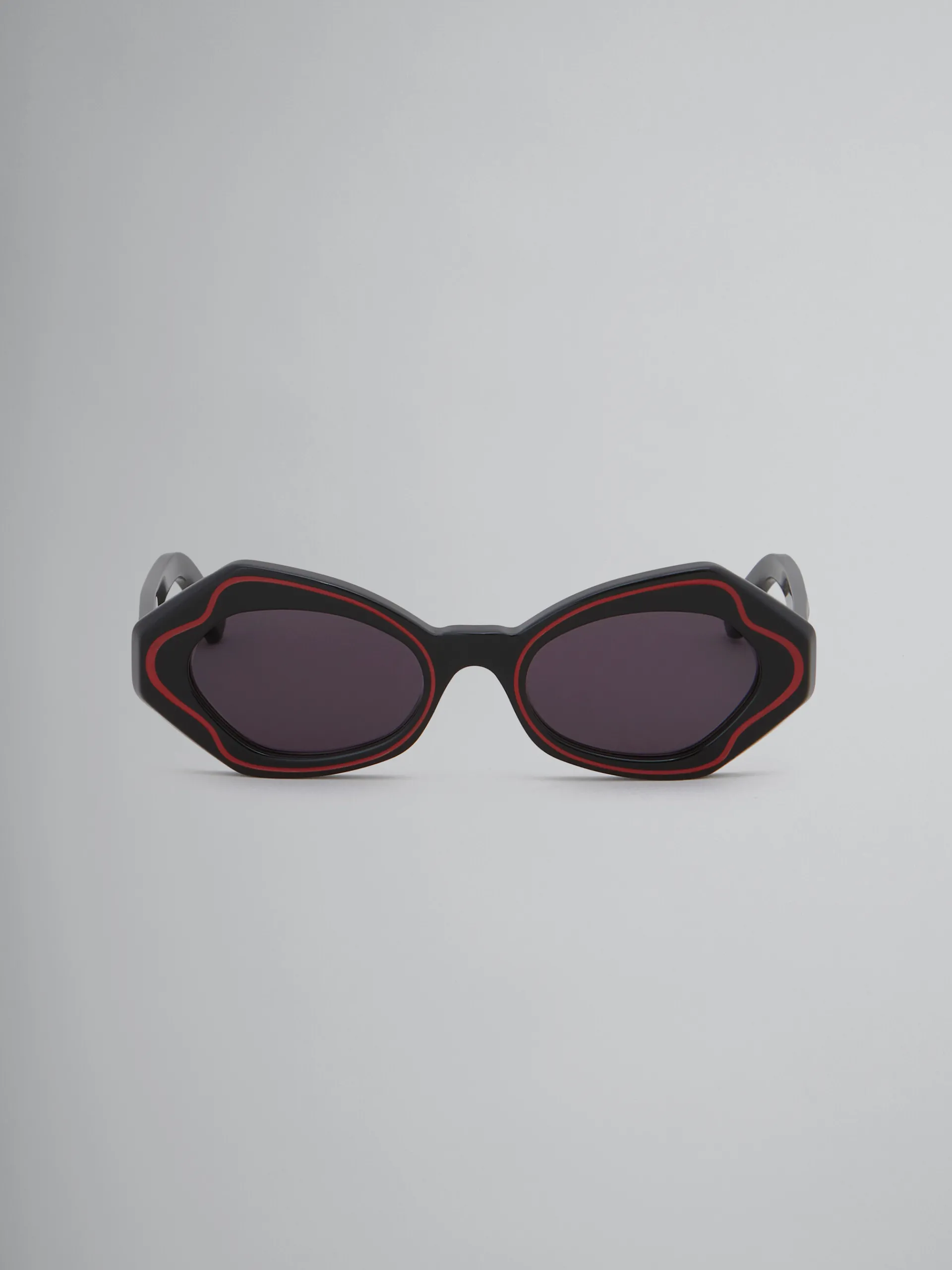 Sunglasses | Sunglasses>Marni Black Unlahand Sunglasses BLACKRED