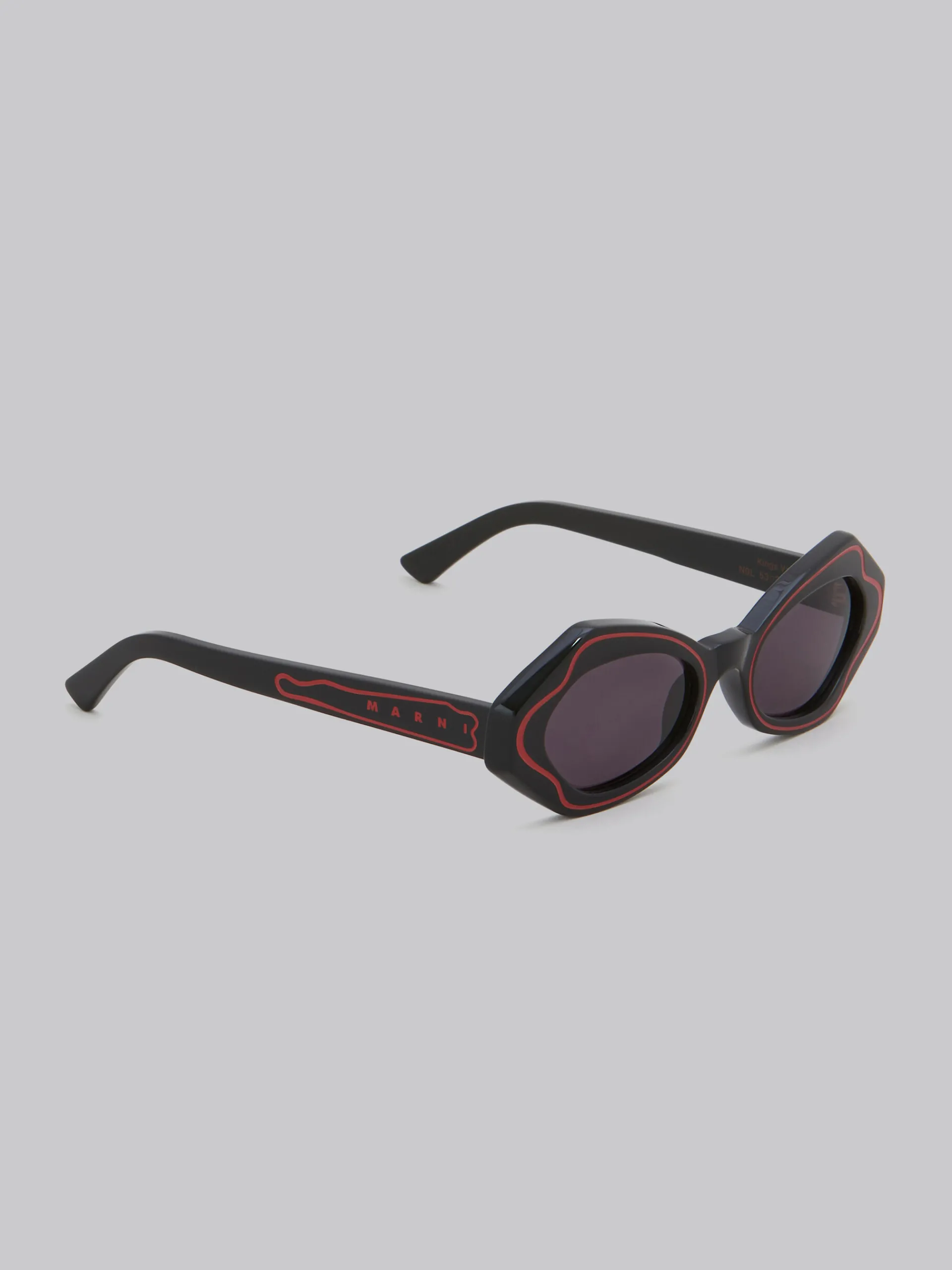 Sunglasses | Sunglasses>Marni Black Unlahand Sunglasses BLACKRED