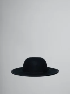 Kids>Marni Wide-brimmed Felt Hat BLACK