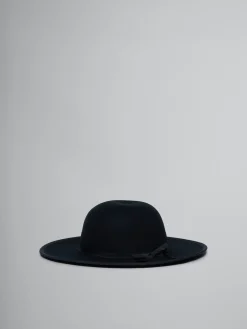 Kids>Marni Wide-brimmed Felt Hat BLACK