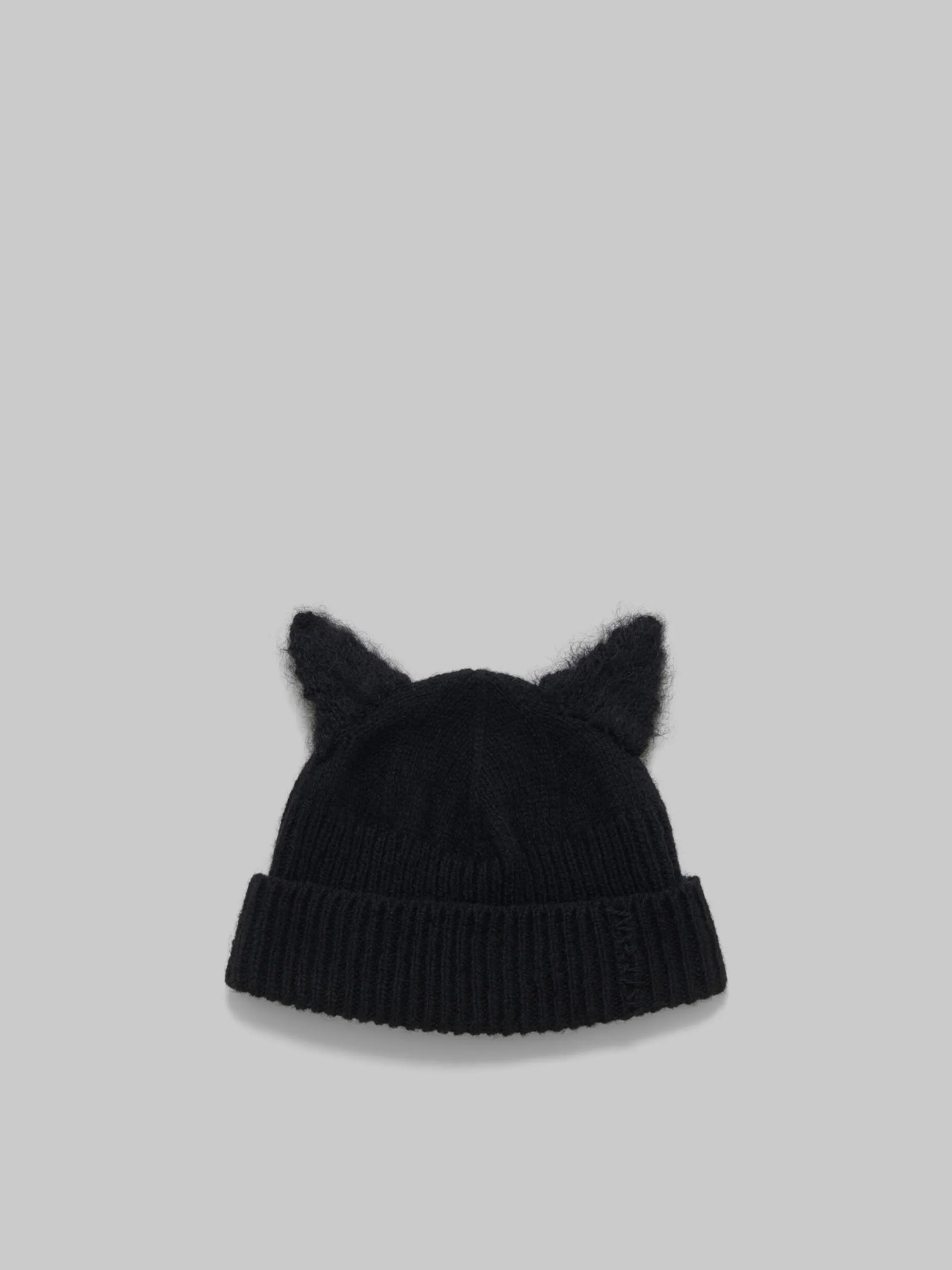 Hats | Hats>Marni Wool Beanie With Mohair Ears BLACK