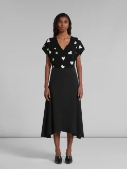 Skirts>Marni Wool Skirt With Asymmetric Hem BLACK