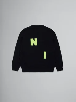 Kids>Marni Wool-blend Pullover With Logo BLACK