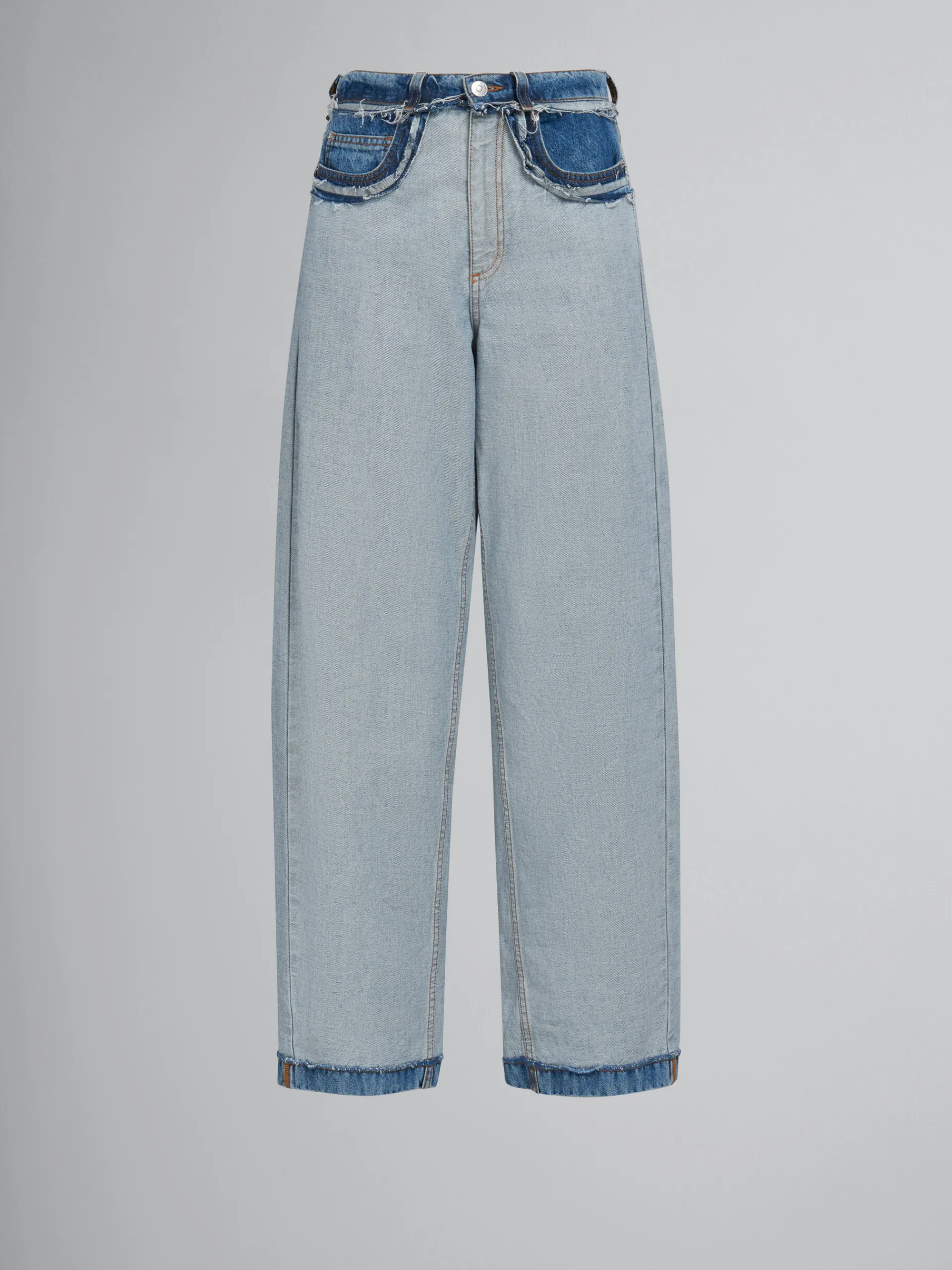 Denim | Pants>Marni Blue Inside-out Denim Carrot-fit Jeans AZURE