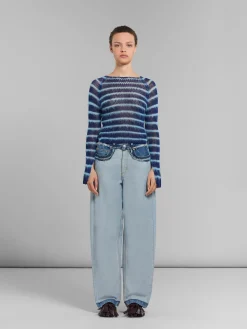Denim | Pants>Marni Blue Inside-out Denim Carrot-fit Jeans AZURE