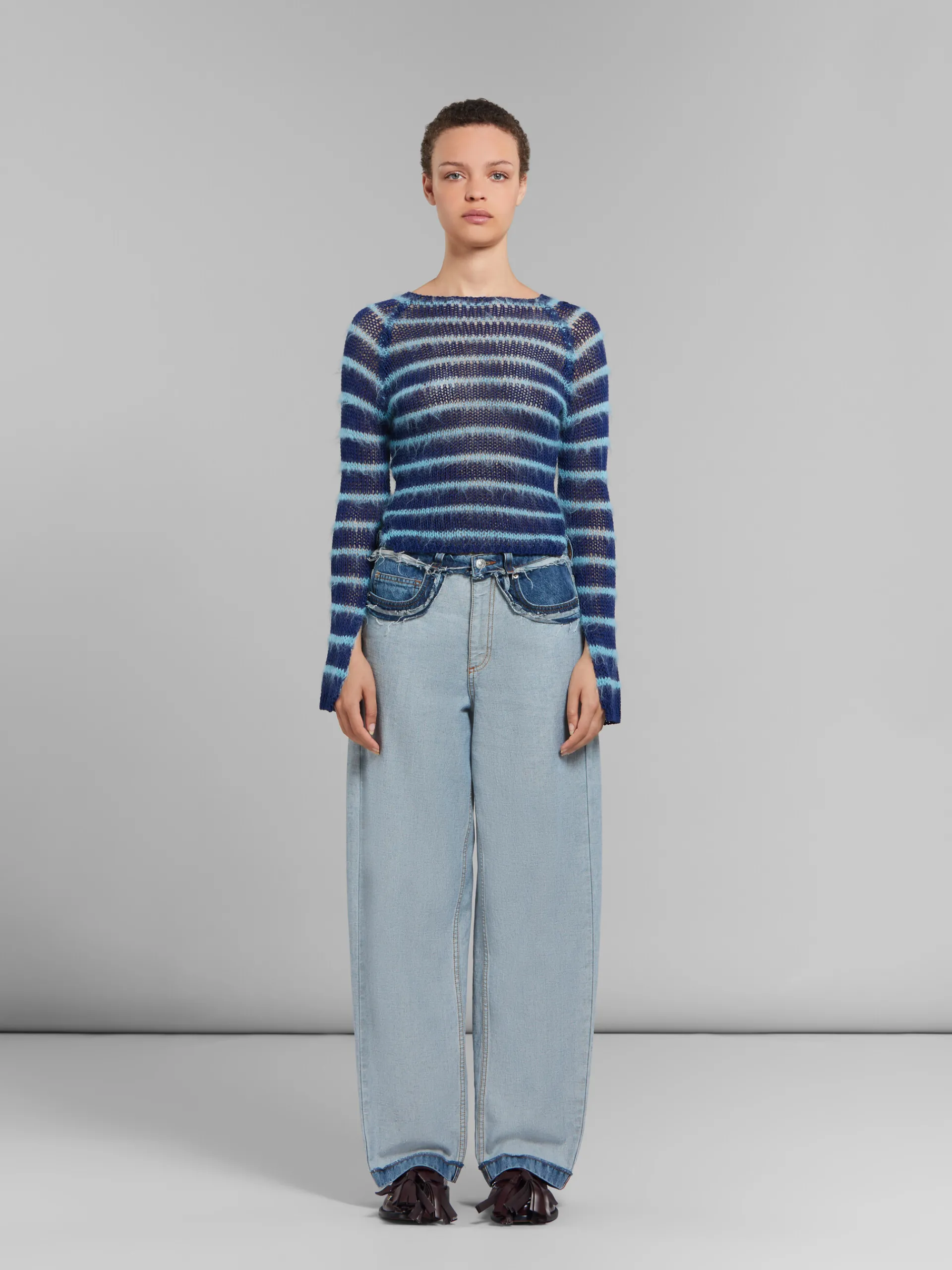 Denim | Pants>Marni Blue Inside-out Denim Carrot-fit Jeans AZURE