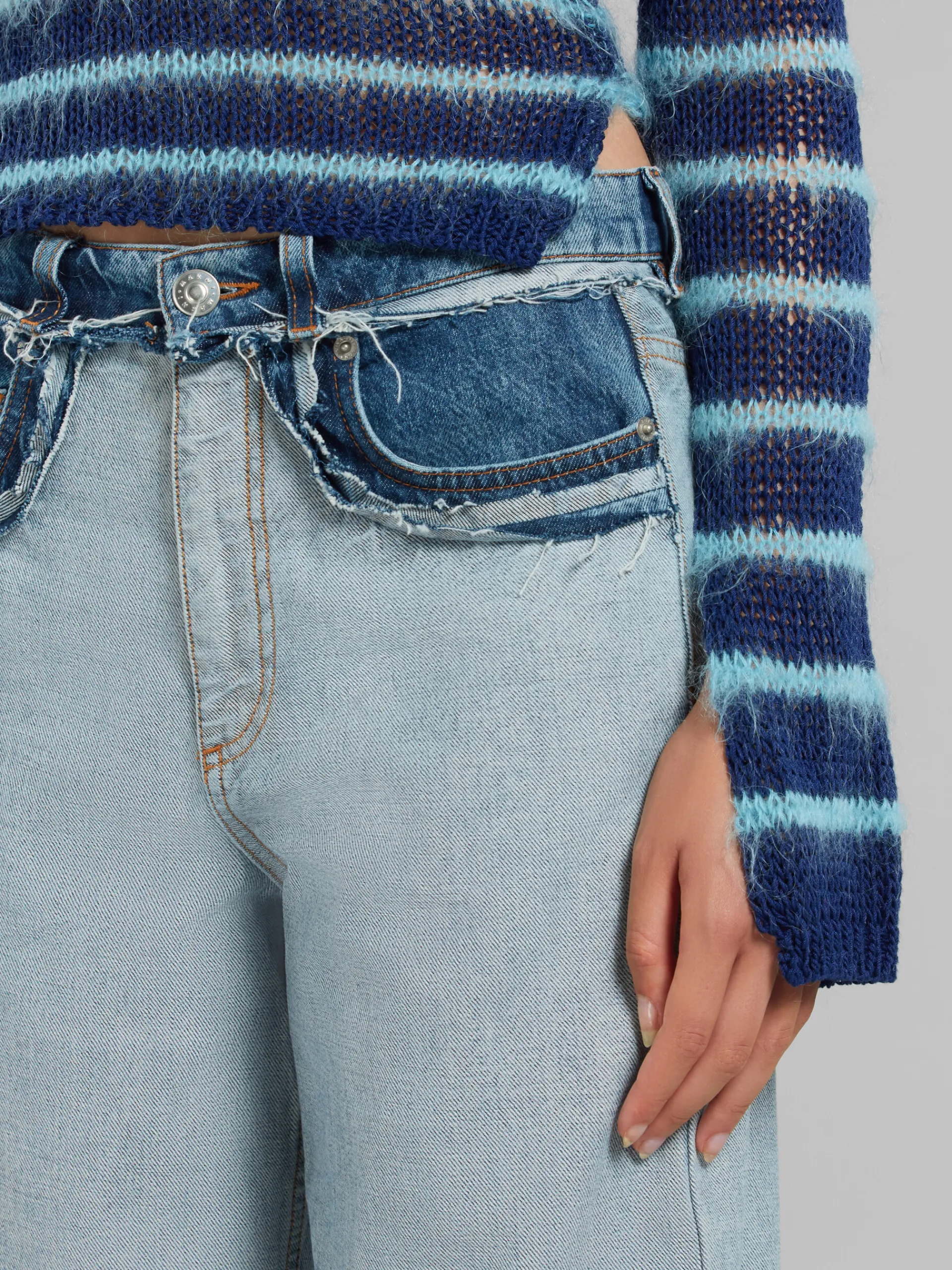 Denim | Pants>Marni Blue Inside-out Denim Carrot-fit Jeans AZURE