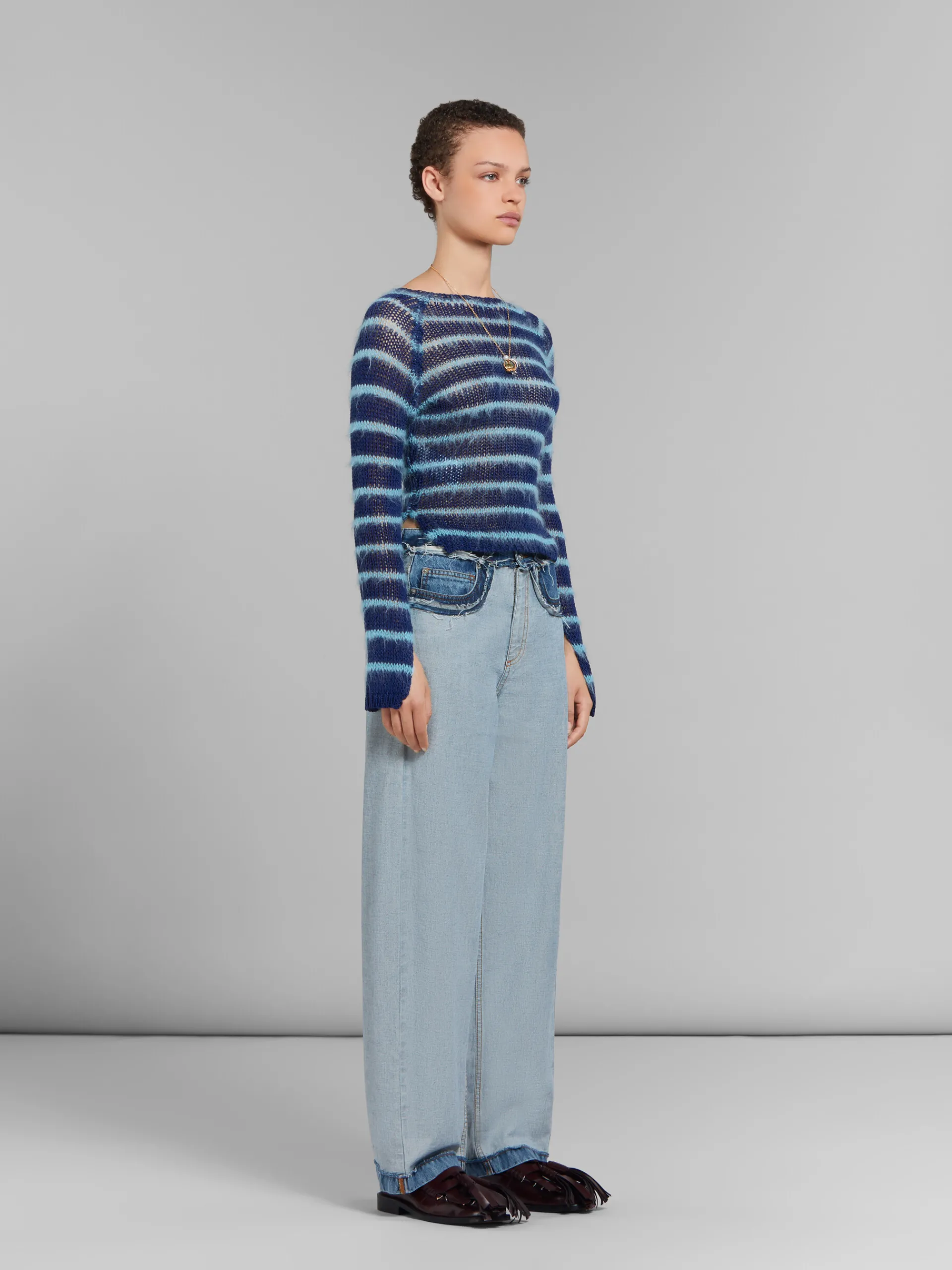 Denim | Pants>Marni Blue Inside-out Denim Carrot-fit Jeans AZURE