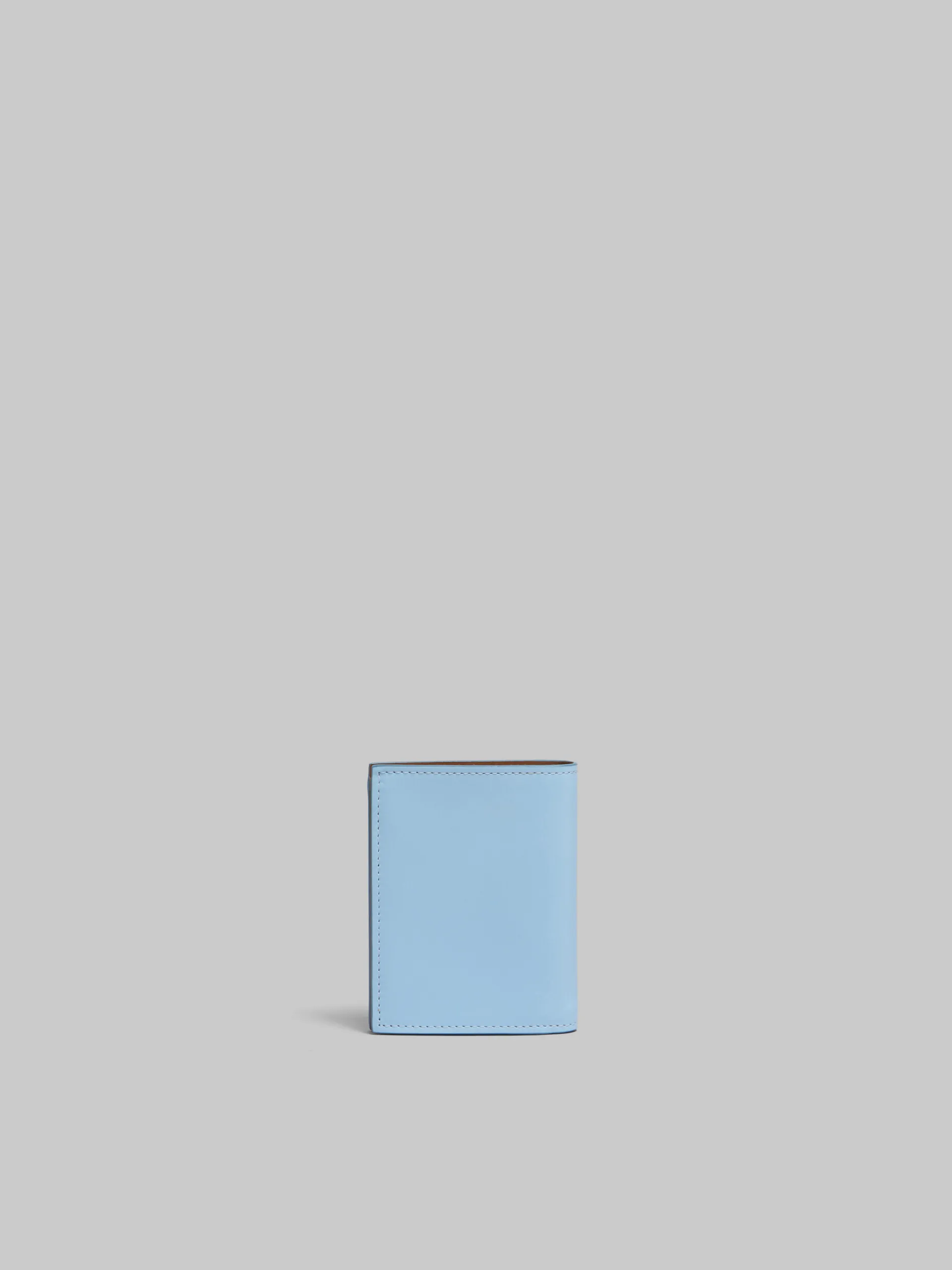 Wallets & Small Leather Goods>Marni Blue Leather Bifold Wallet With Raised Logo LIGHTBLUE