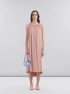 Shoulder Bags>Marni Blue Leather Butterfly Small Hobo Bag LIGHTBLUE