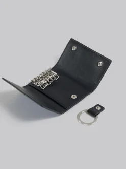 Other Accessories>Marni Blue Leather Key Holder With Mending ROYAL