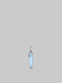 Other Accessories>Marni Blue Leather Keyring With Mending LIGHTBLUE