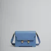 Trunkaroo Bag | Shoulder Bags>Marni Blue Leather Trunkaroo Medium Shoulder Bag OPAL