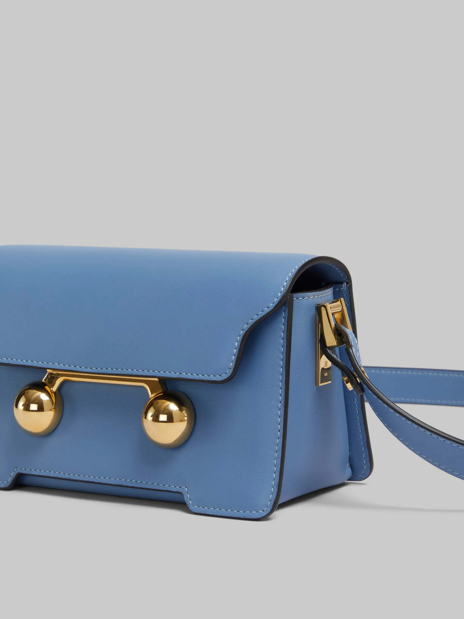 Shoulder Bags | Trunkaroo Bag>Marni Blue Leather Trunkaroo Mini Shoulder Bag OPAL