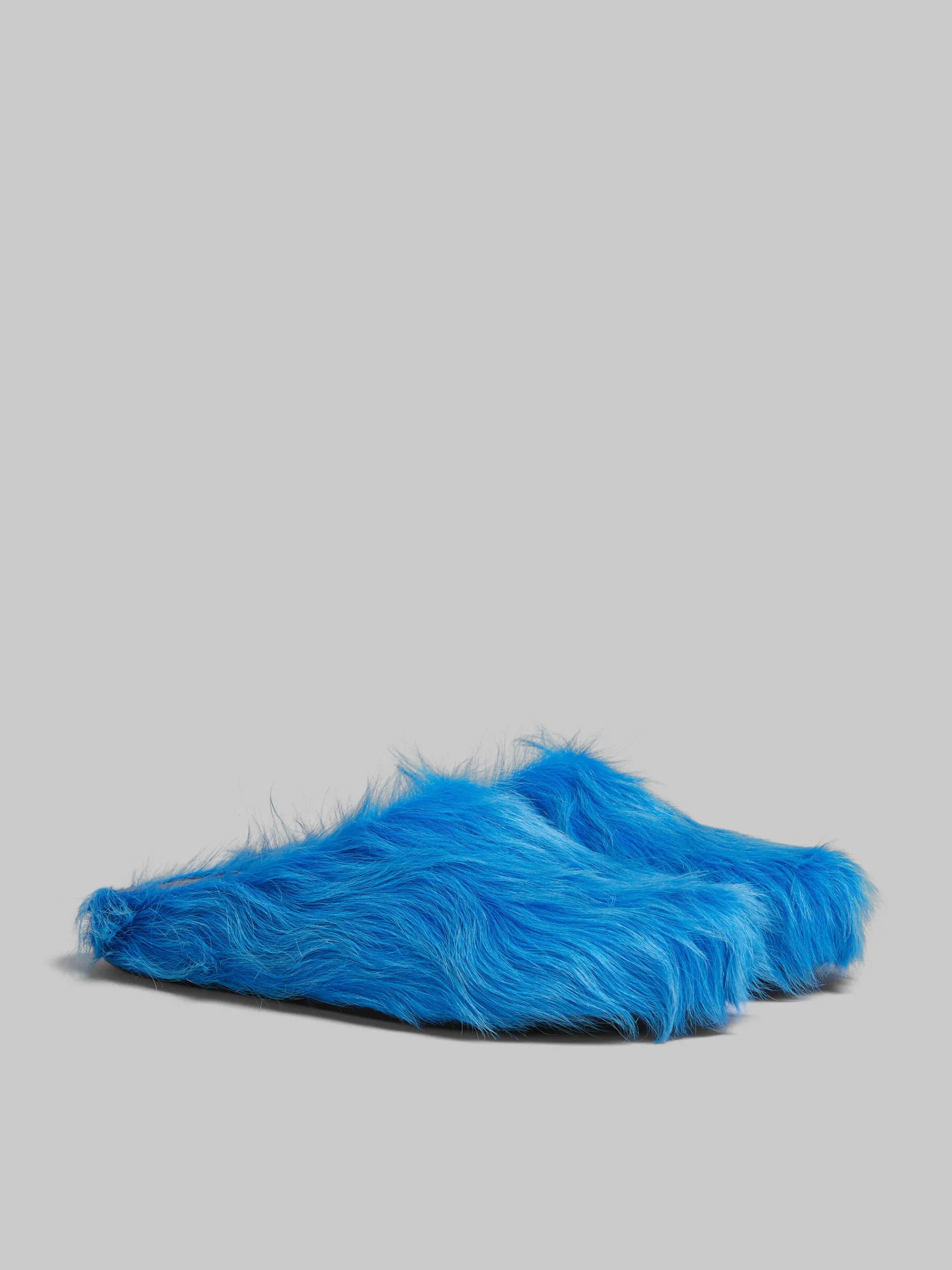 Fussbett Sabot>Marni Blue Long-hair Calfskin Fussbett Sabot ROYAL