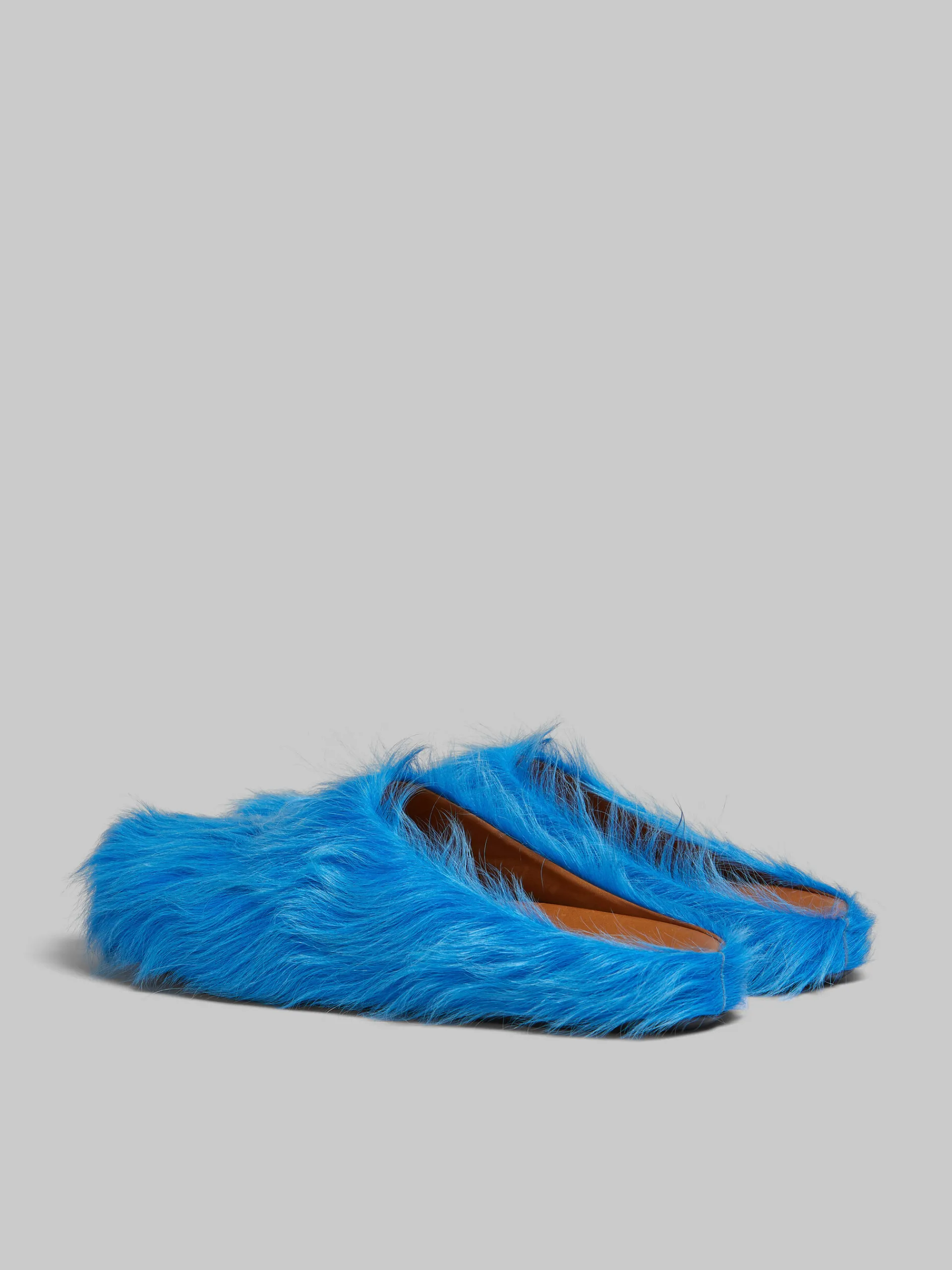 Fussbett Sabot>Marni Blue Long-hair Calfskin Fussbett Sabot ROYAL