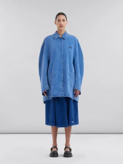 Denim | Coats & Jackets>Marni Blue Organic Denim Jacket With Logo Patch COBALT