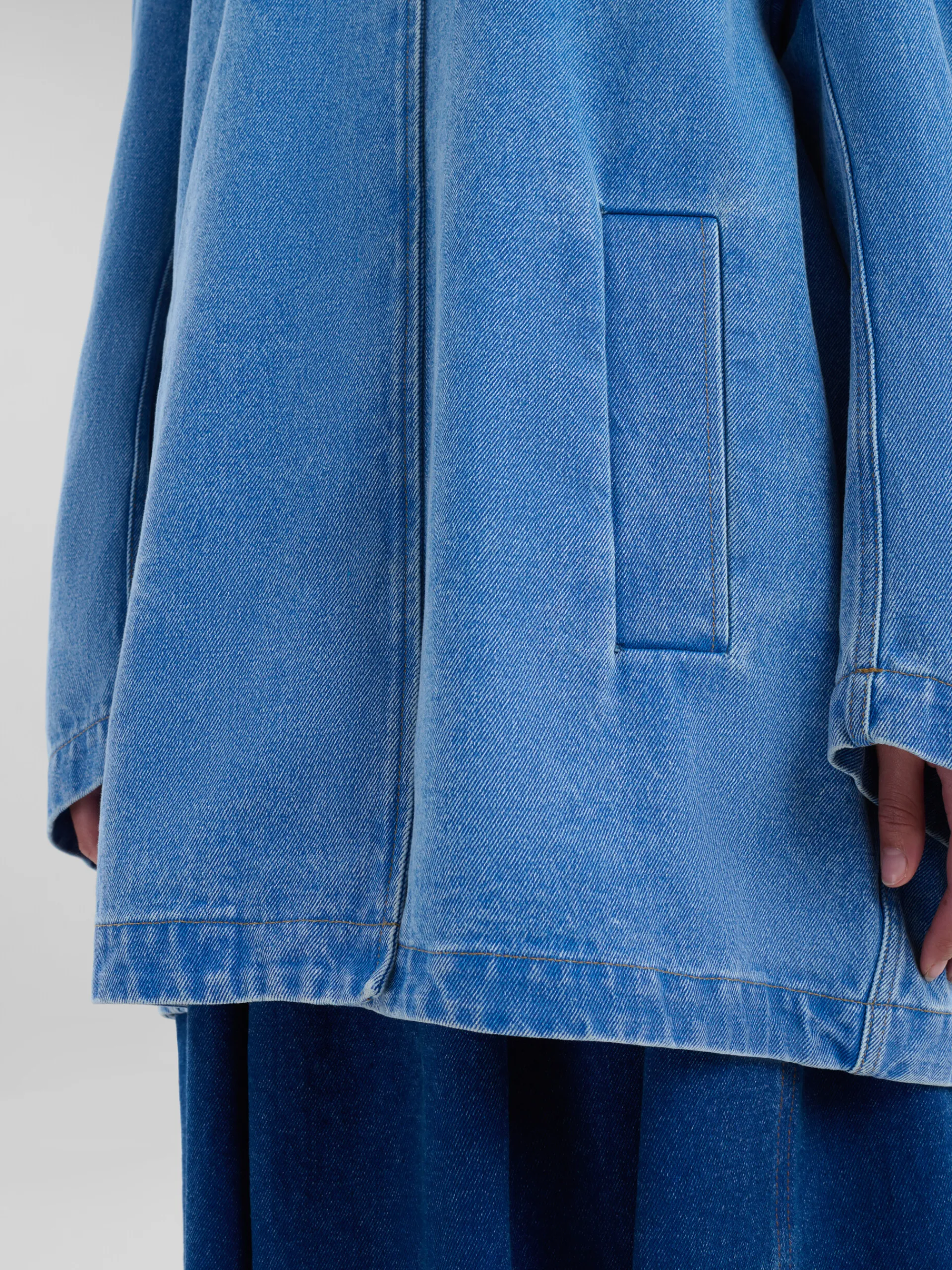Denim | Coats & Jackets>Marni Blue Organic Denim Jacket With Logo Patch COBALT