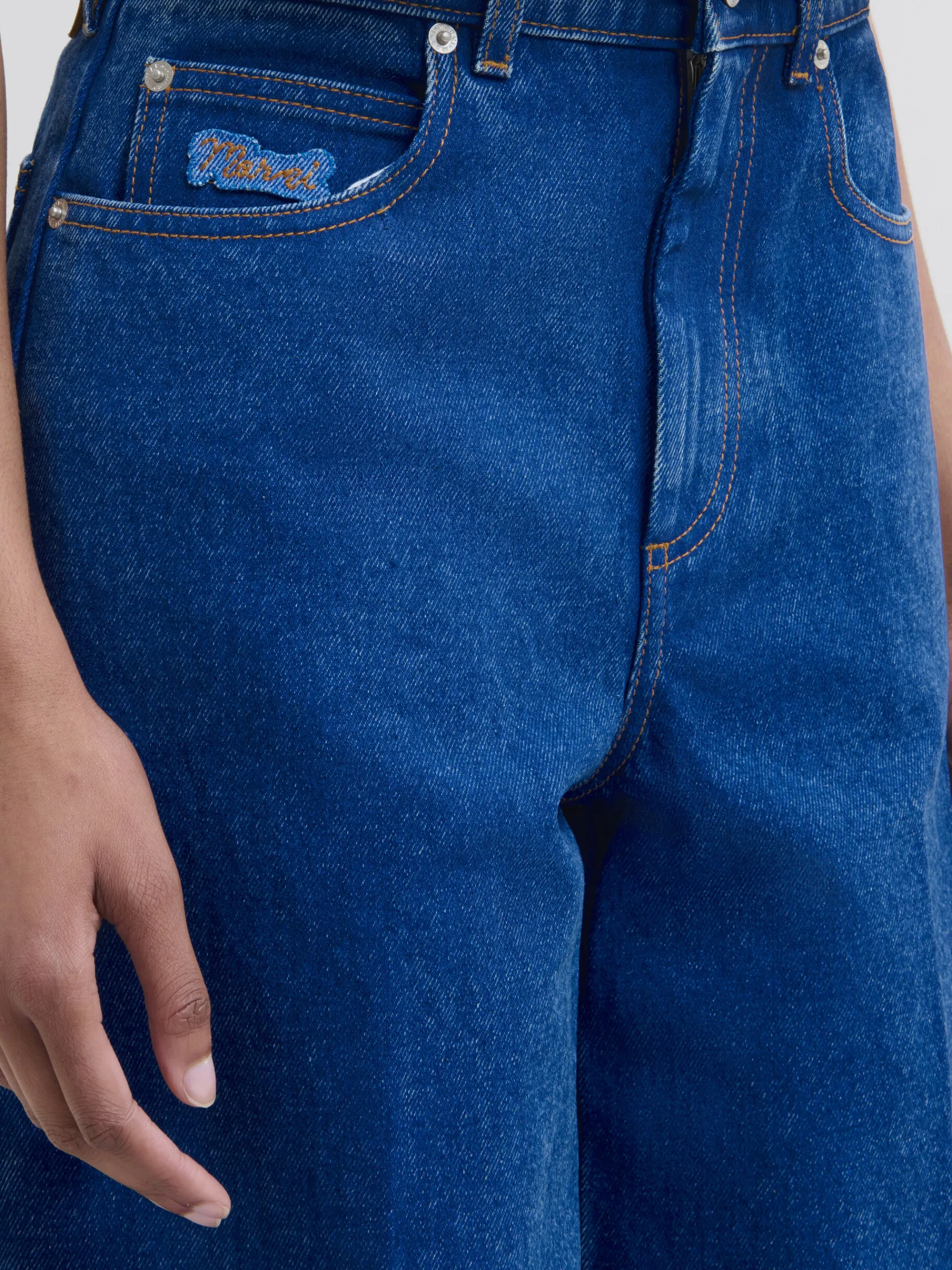 Pants>Marni Blue Organic Denim Wide-leg Jeans OCEAN