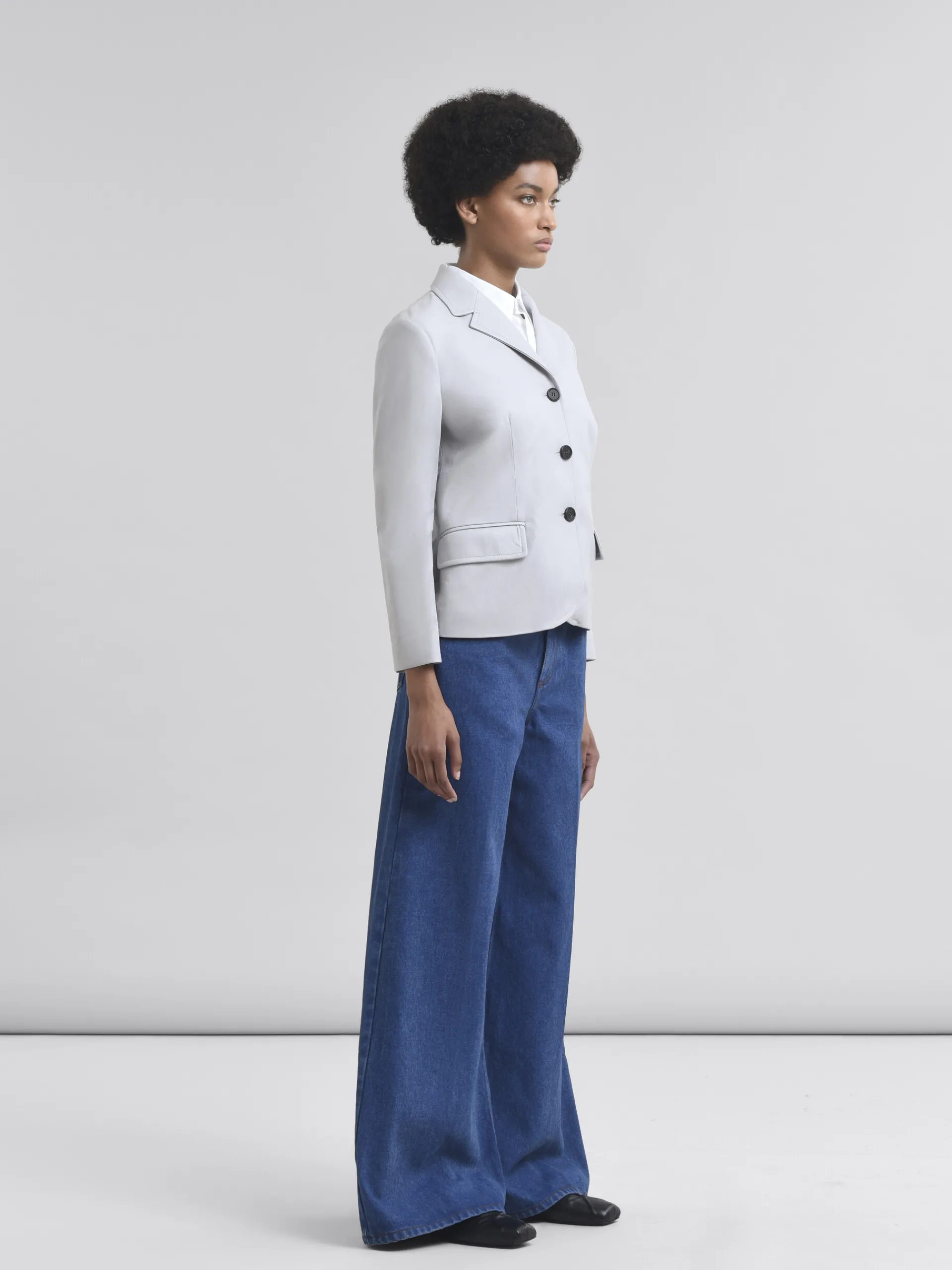 Pants>Marni Blue Organic Denim Wide-leg Jeans OCEAN