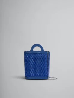 Wallets & Small Leather Goods>Marni Blue Rhinestone Tropicalia Nano Bucket Bag ROYAL