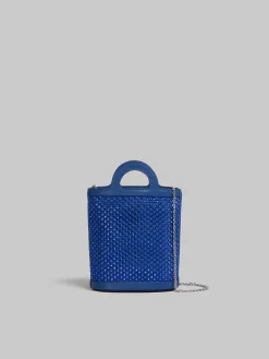 Wallets & Small Leather Goods>Marni Blue Rhinestone Tropicalia Nano Bucket Bag ROYAL