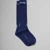 Socks>Marni Blue Ribbed Cotton Socks With Mending BLUECHINA
