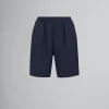 Pants>Marni Blue Tropical Wool Bermuda Pants BLUBLACK