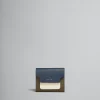 Wallets & Small Leather Goods>Marni Blue White And Green Saffiano Leather Wallet NIGHT BLUE/TALC/DUSTY OLIVE