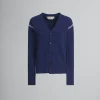 Knitwear>Marni Blue Wool-cashmere Cardigan With Mending BLUECHINA