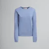 Knitwear>Marni Blue Wool-silk Crew-neck Jumper With Mending OPAL