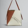 Shoulder Bags>Marni Brown And White Leather Reverse Hobo Bag CINNAMON/SHELL