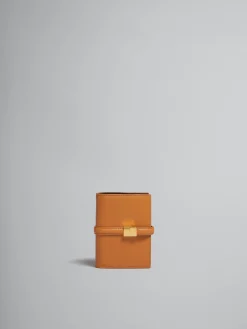 Wallets & Small Leather Goods>Marni Brown Leather Bifold Prisma Wallet BISCUIT