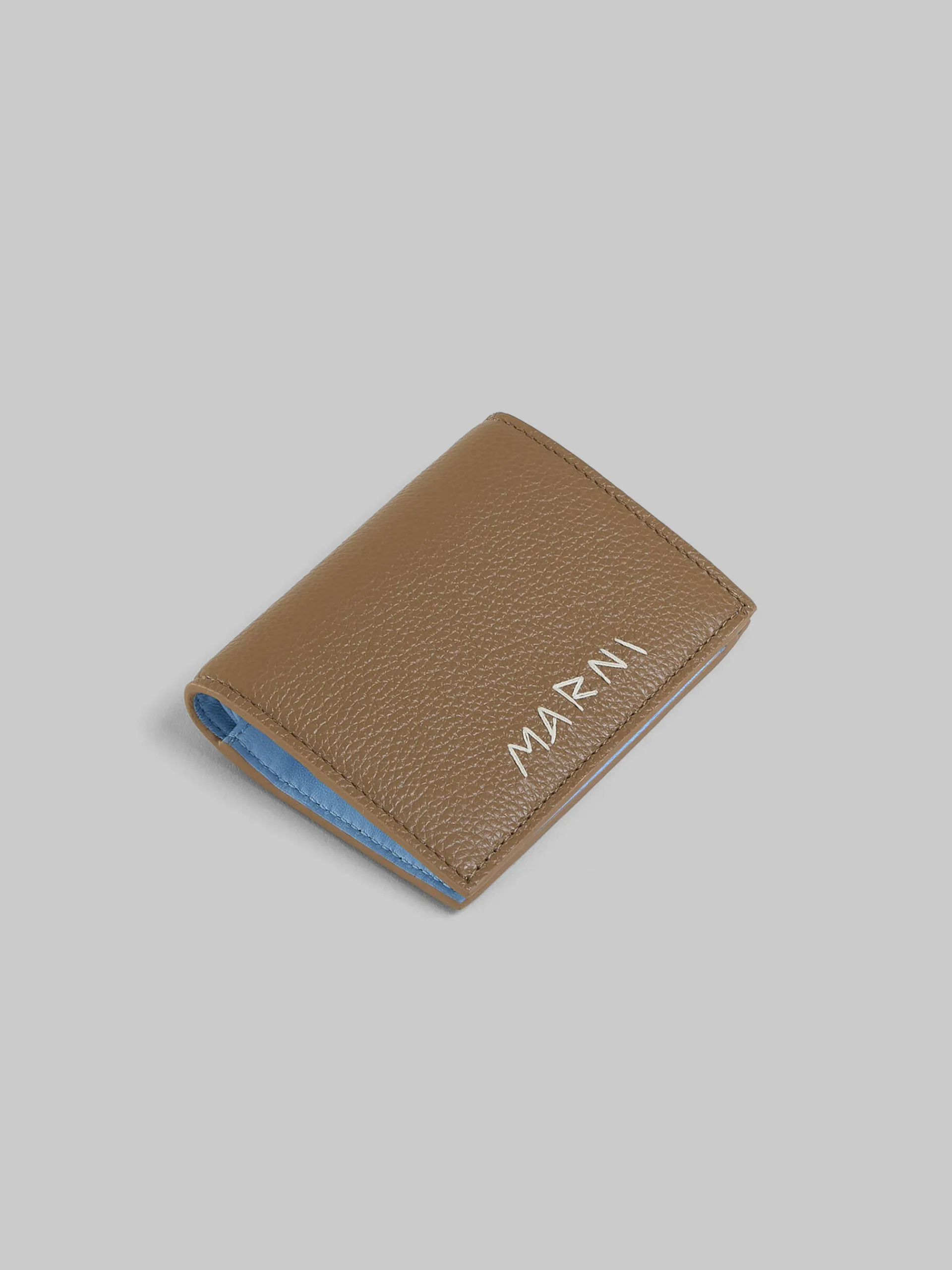 Wallets & Small Leather Goods>Marni Brown Leather Bifold Wallet With Mending CRETA