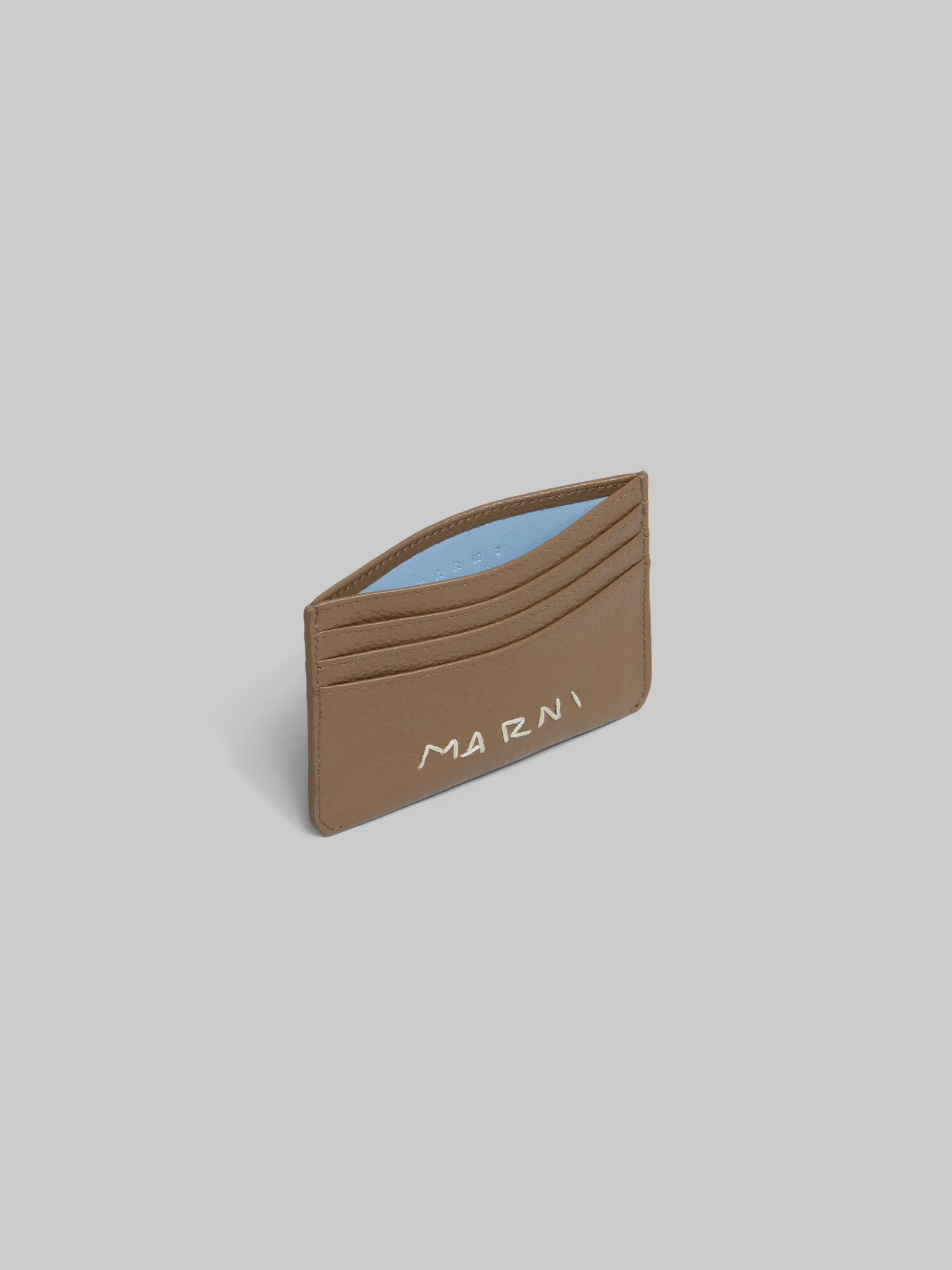 Wallets & Small Leather Goods>Marni Brown Leather Cardholder With Mending CRETA