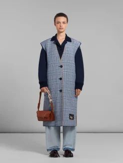 Shoulder Bags>Marni Brown Leather E/W Soft Trunk Bag With Logo Strap MOCA