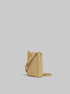 Shoulder Bags>Marni Brown Leather Museo Nano Bag With Mending NOMAD/BEIGE