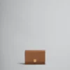 Wallets & Small Leather Goods>Marni Brown Leather Trifold Prisma Wallet CINNAMON