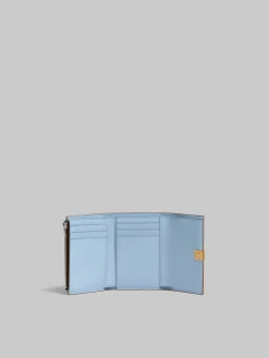 Wallets & Small Leather Goods>Marni Brown Leather Trifold Prisma Wallet CINNAMON