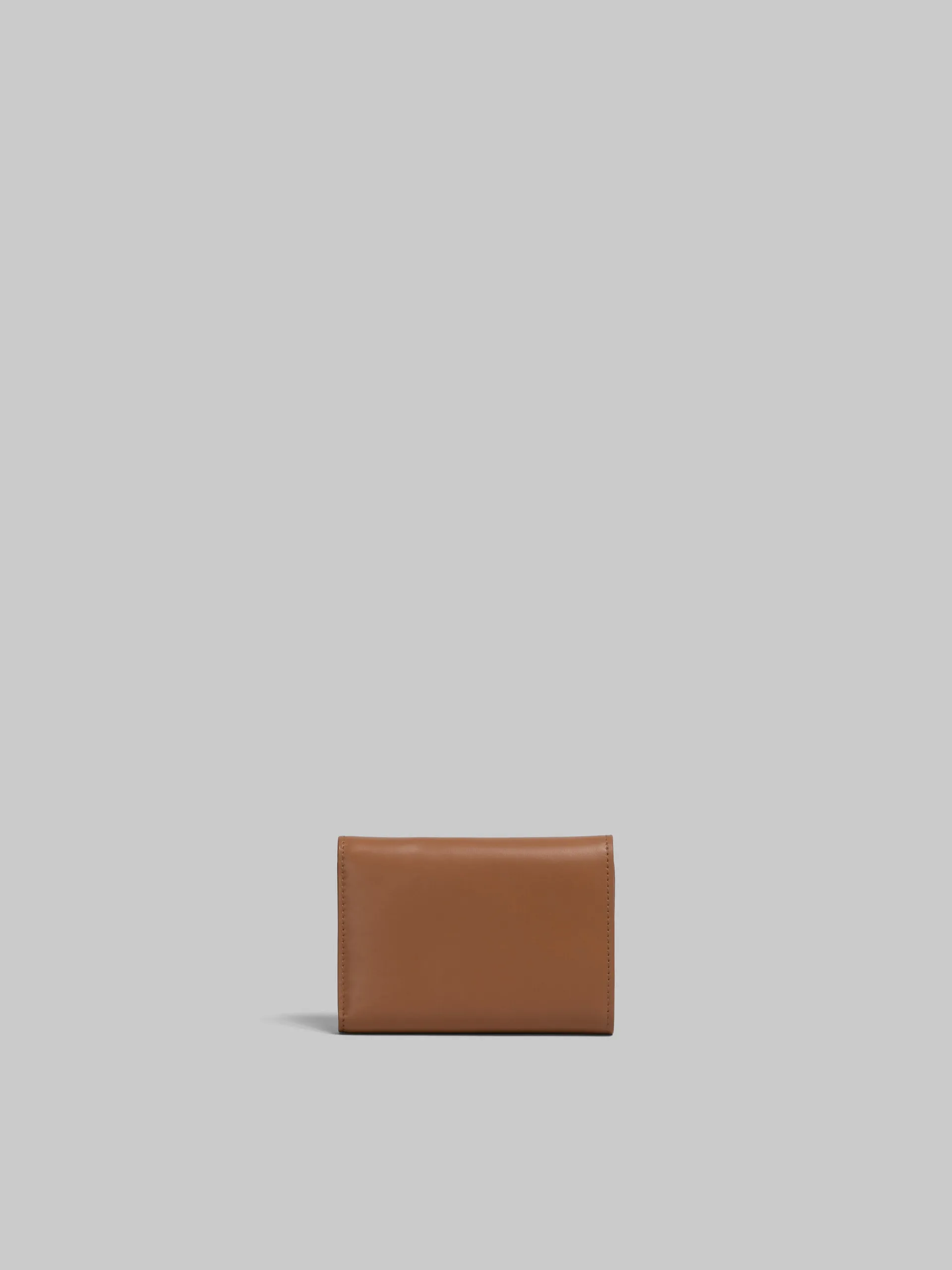 Wallets & Small Leather Goods>Marni Brown Leather Trifold Prisma Wallet CINNAMON