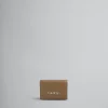 Wallets & Small Leather Goods>Marni Brown Leather Trifold Wallet With Mending CRETA
