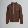 Sweatshirts>Marni Brown Melange Cotton Hoodie With Patch COFFEE