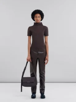 Trunkaroo Bag | Shoulder Bags>Marni Brown Nappa Medium Trunkaroo Soft Bag COFFEE