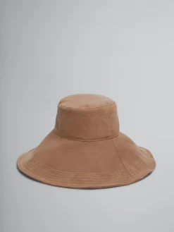 Hats>Marni Brown Organic Denim Hat RAISIN