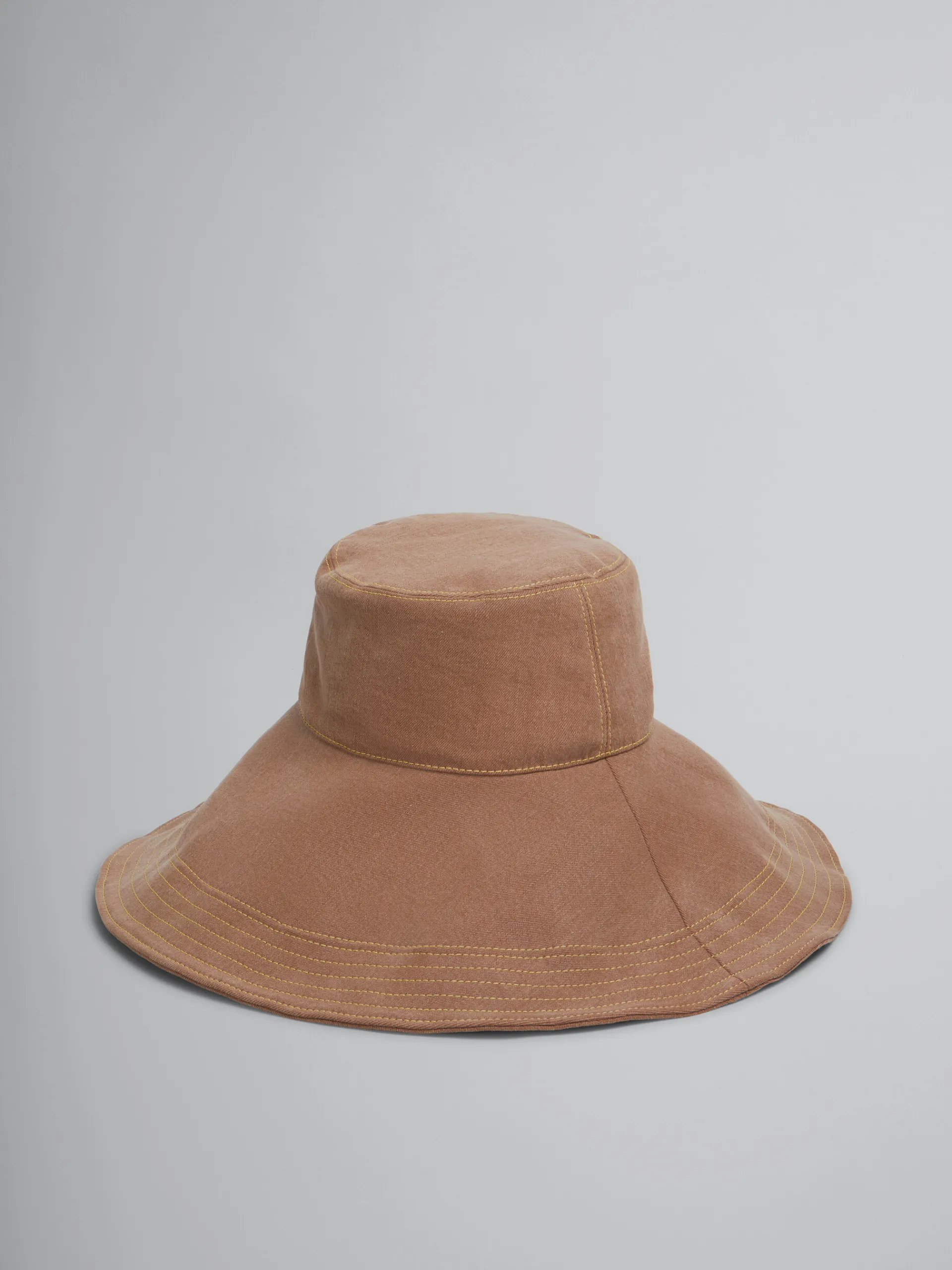 Hats>Marni Brown Organic Denim Hat RAISIN
