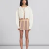 Denim | Skirts>Marni Brown Organic Denim Mini Skirt With Crochet Details RAISIN